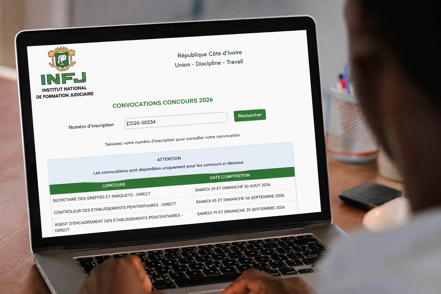 INFJ 2026 : les convocations sont disponibles pour 5 concours directs